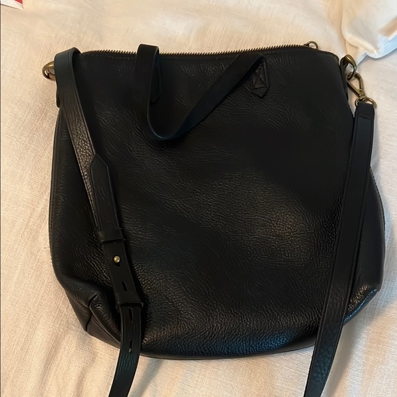 Madewell Handbags - Madewell Mini Transport Cross Body Bag Black Leather Shoulder Bag